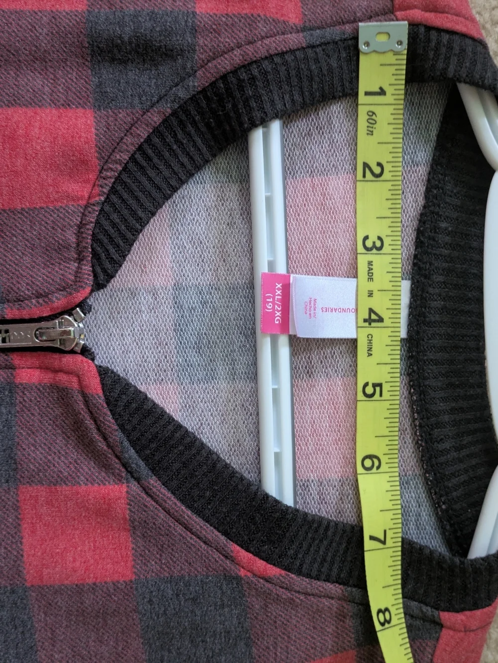 No Boundaries‎ Red and Black Plaid Utility Jacket 2XL Lightweight